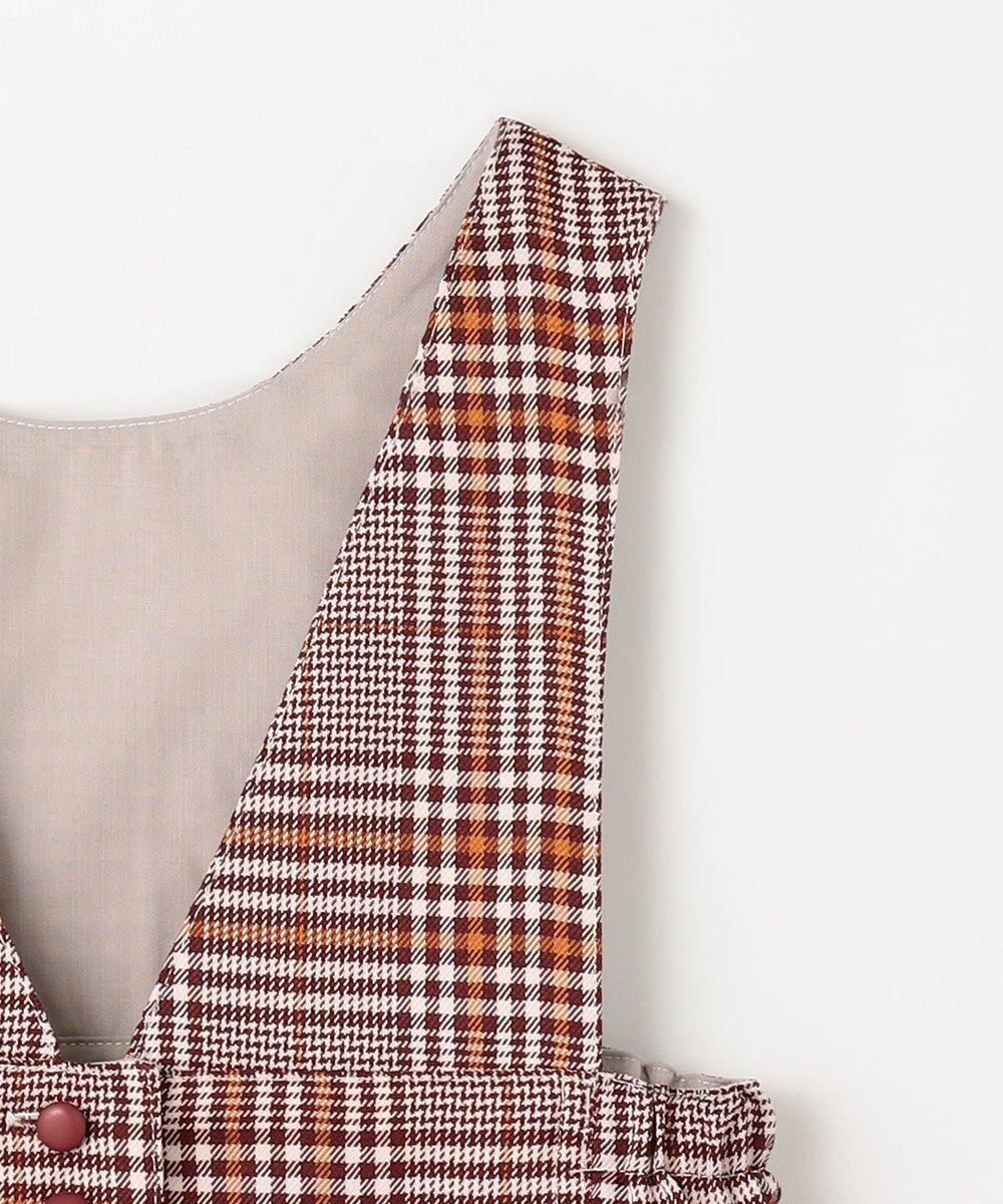 組曲 KIDS 【110-140cm】Chocolat de check ジャンパースカート 