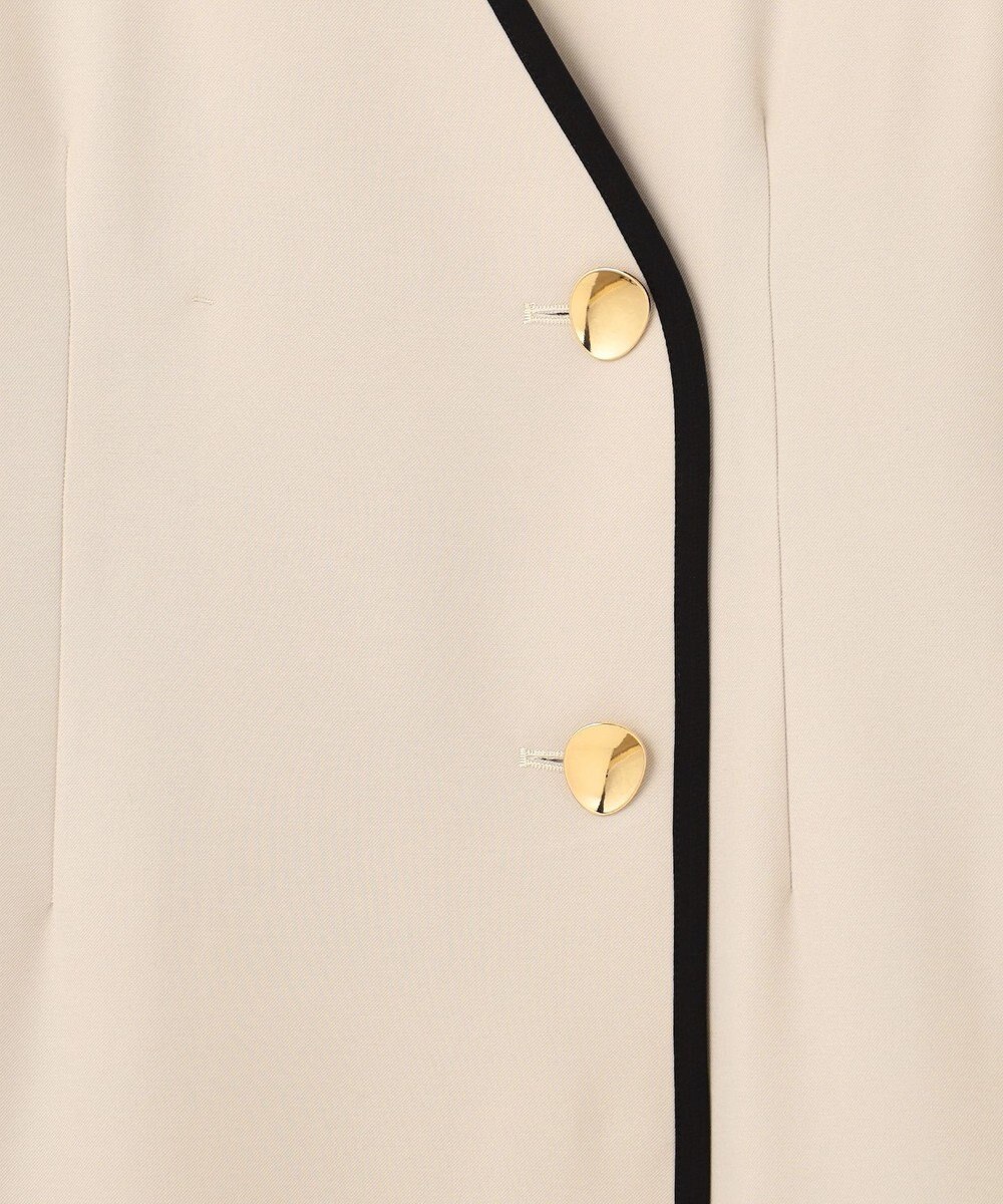 Feroux 【洗える】バイカラートリム ジャンパースカート 