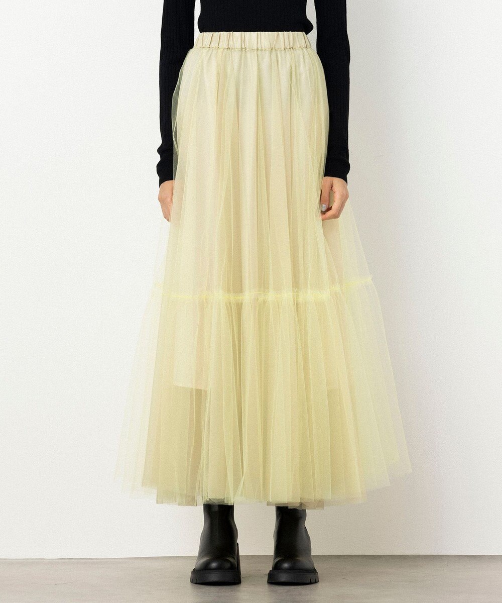 NAVE 【Nave・洗える】チュールフレアースカート 