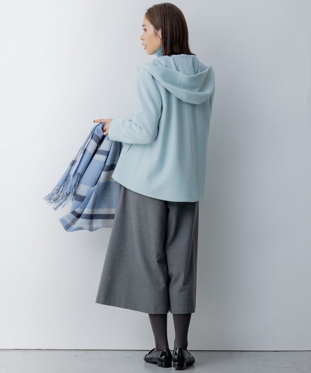 組曲 2WAYショートビーバー フーテッドコート 
