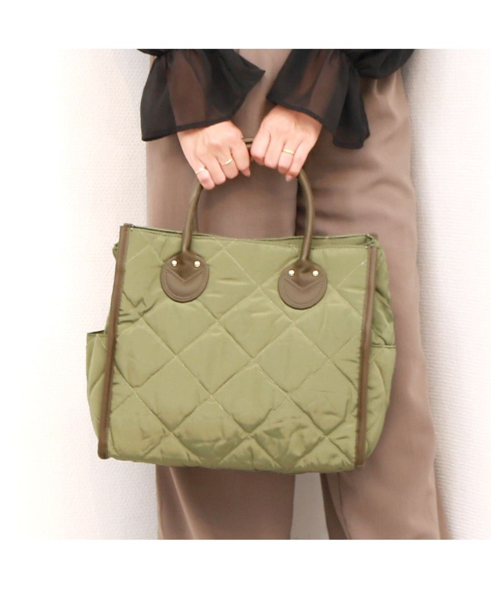 UNBILLION 【テレビ ドラマ着用アイテム】カシュカシュ cachecache / キルティングスクエアトートバッグM 