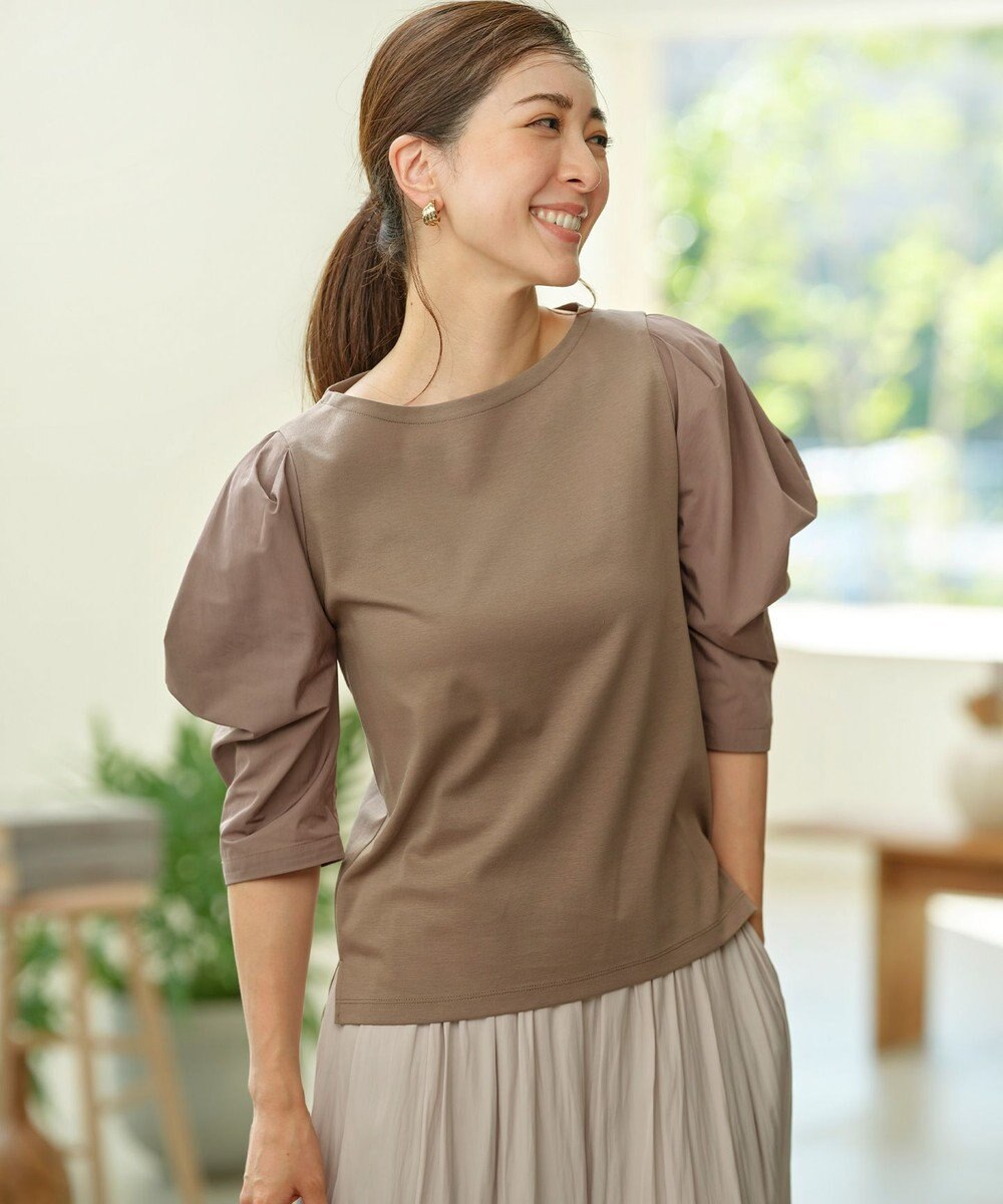 組曲 L 【接触冷感】コンビネーションポンチデザイン カットソー 