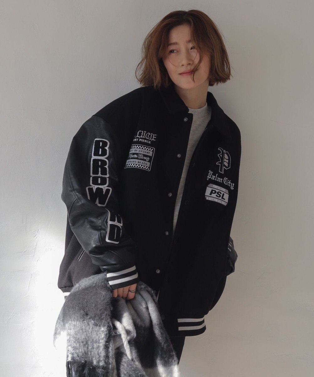 WEGO 【25年秋冬新作/ユニセックス着用ITEM/SMLサイズ展開】メルトンワッペンスタジャン 