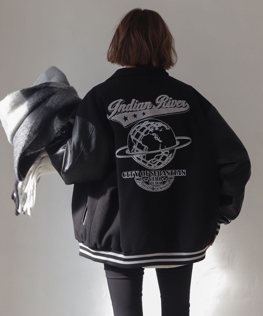 WEGO 【25年秋冬新作/ユニセックス着用ITEM/SMLサイズ展開】メルトンワッペンスタジャン 