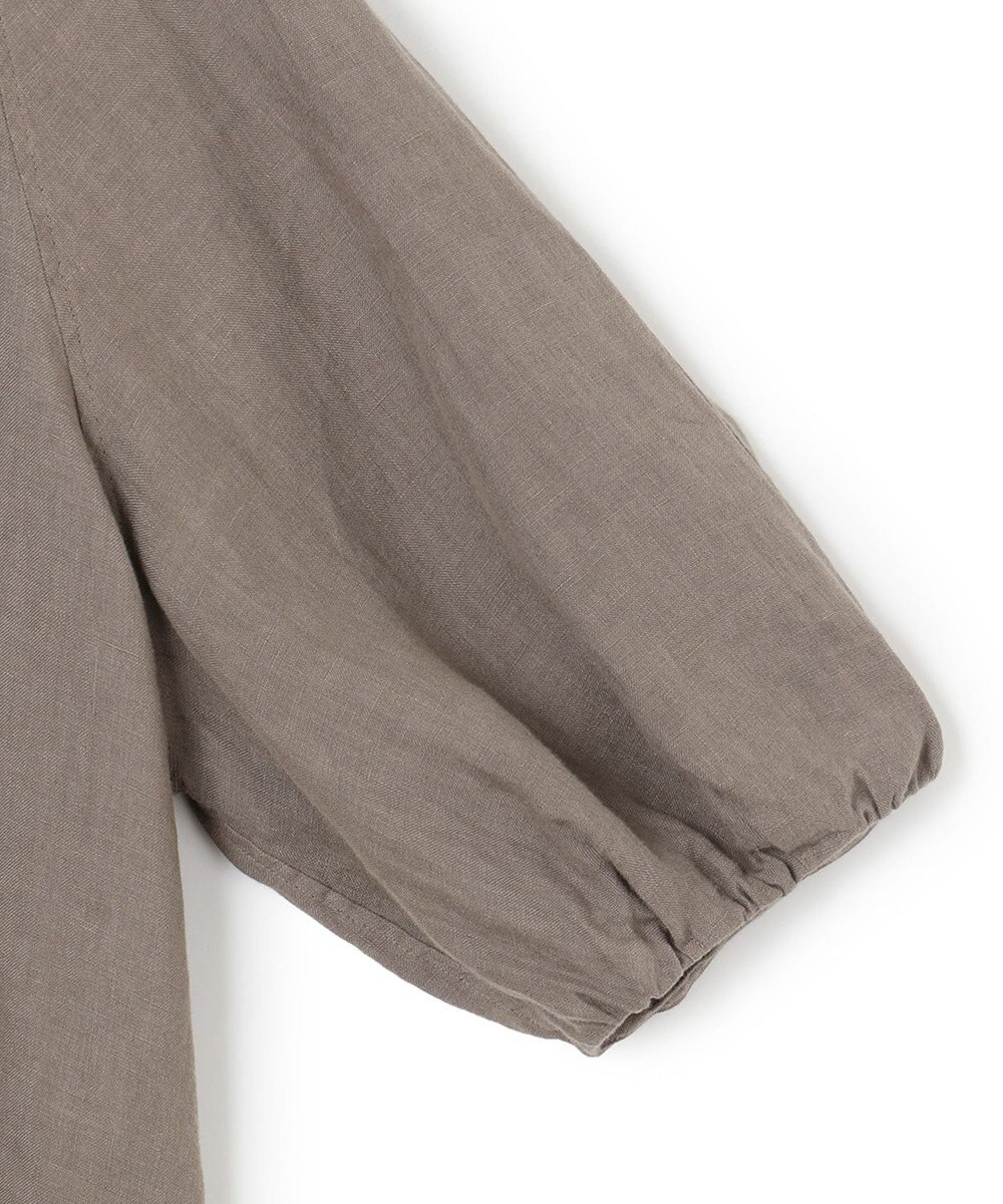 23区 L 【洗える】LIBECO ボウタイ ボリュームスリーブ ブラウス 