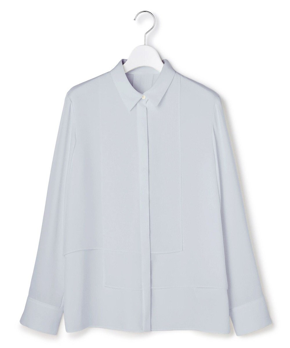 ICB 【先行予約】 BackSatinAmunzen  異素材デザイン シャツブラウス 