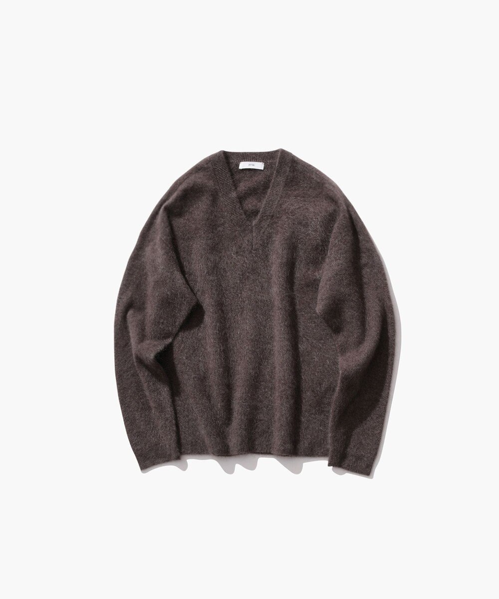 ATON ROYAL FUR CASHMERE | Vネックセーター 