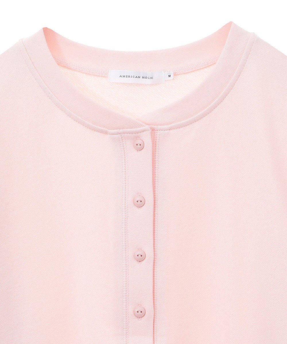 AMERICAN HOLIC ヘンリーネックラウンドミニ裏毛プルオーバー 