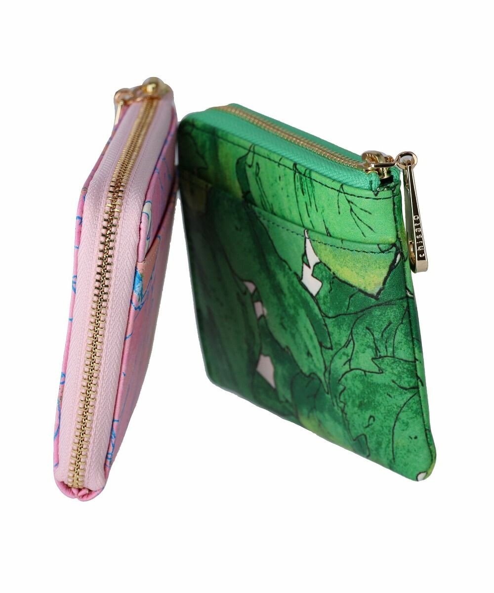 tsumori chisato CARRY 葉っぱ Lファスナー2つ折り財布 