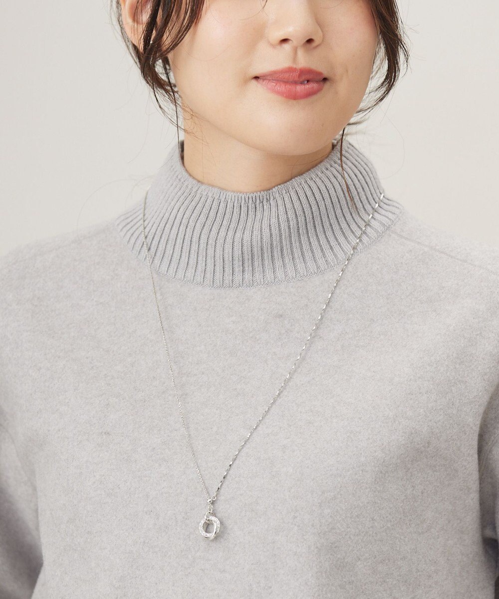 J.PRESS LADIES 3way ガラスリング ラリエット ネックレス 