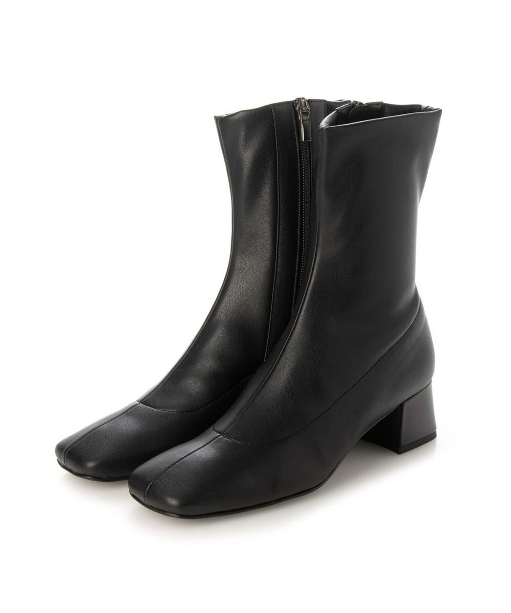 MODE ET JACOMO <MODE ET JACOMO>スクエアトゥストレッチショートブーツ 