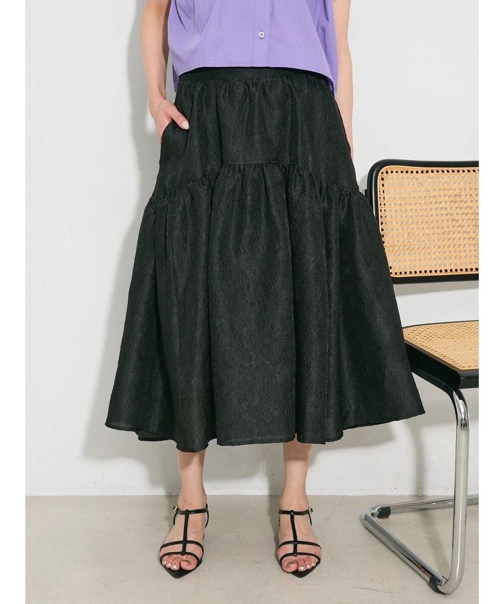 Green Parks ジャガードボリュームスカート 