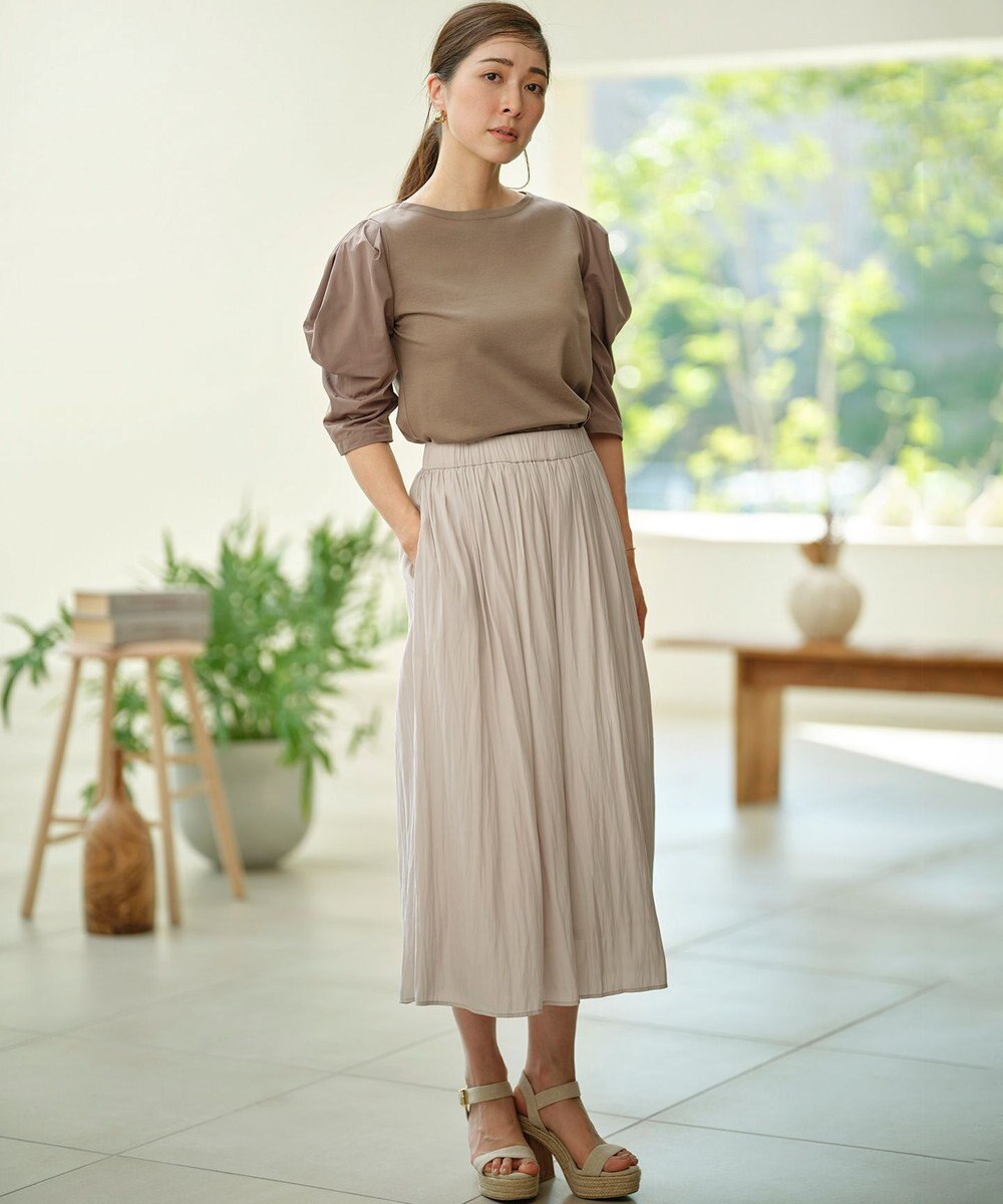 組曲 L 【接触冷感】コンビネーションポンチデザイン カットソー 