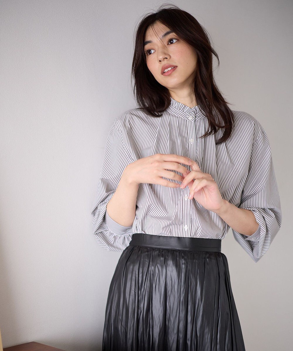 ANY スタンドネックブラウス 