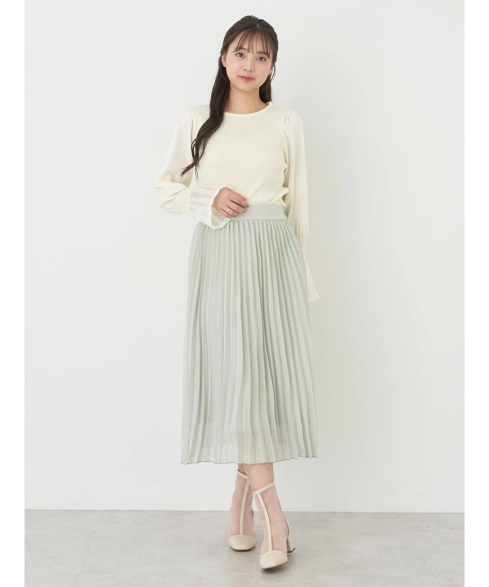 earth music&ecology すきな丈シフォンプリーツスカート 