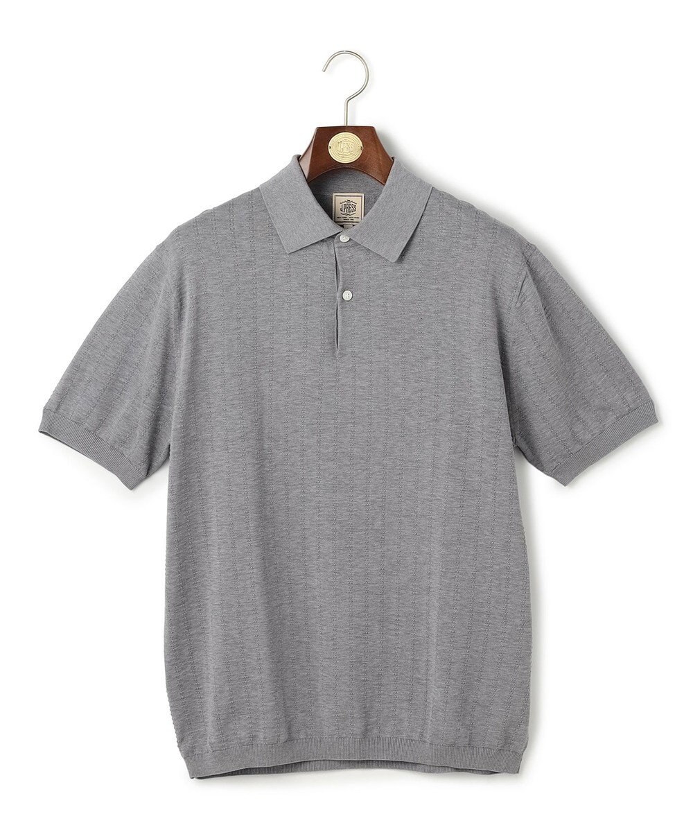 J.PRESS MEN シルクコットン ニットポロシャツ 