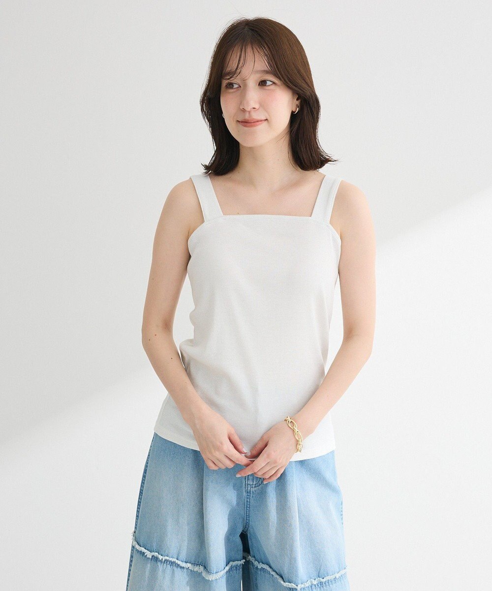 Green Parks スクエアラメタンクトップ 