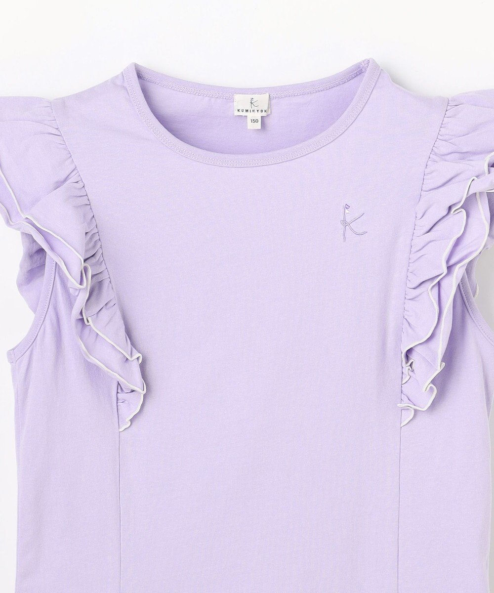 組曲 KIDS 【150-160㎝】 フルールフリルTシャツ 