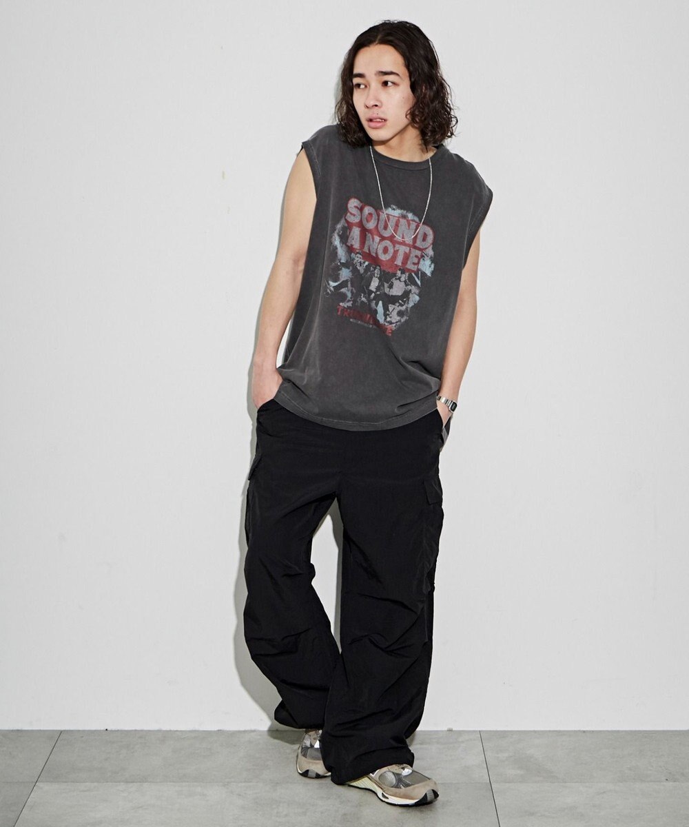 WEGO 【ユニセックス着用アイテム/手洗い可】ピグメントグラフィックノースリーブ 