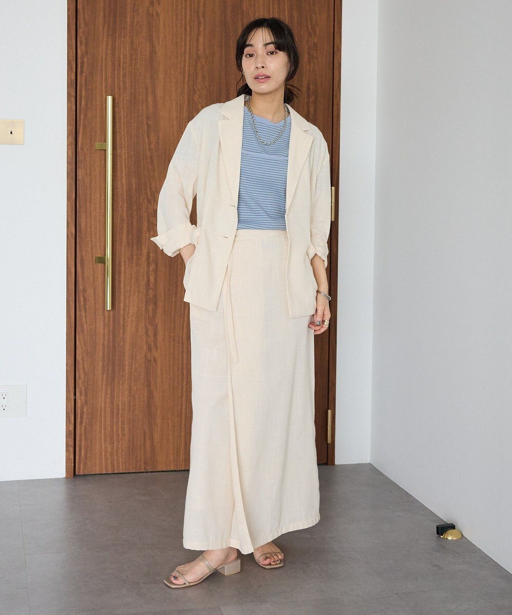 CRAFT STANDARD BOUTIQUE リネンライクラップ風スカート 