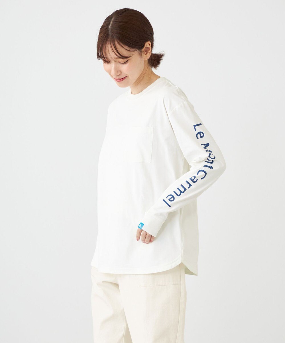 SHARE PARK LADIES 【UNISEX】吸水速乾 ショルダーロゴロングスリーブTシャツ（S・Mサイズ） 