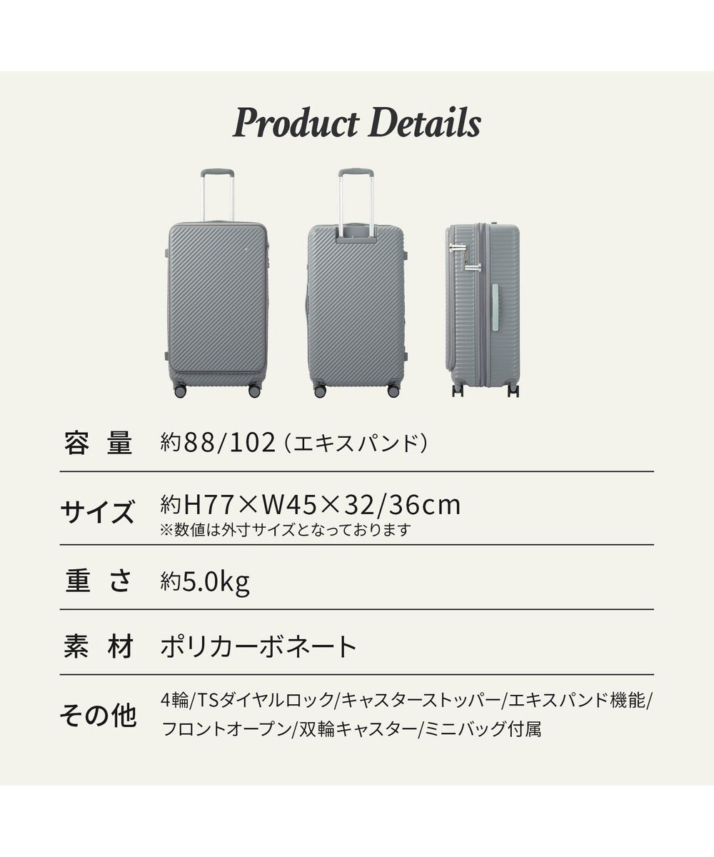 ACE BAGS & LUGGAGE HaNT ココント スーツケース 88/102L エキスパンド 05517 ハント 