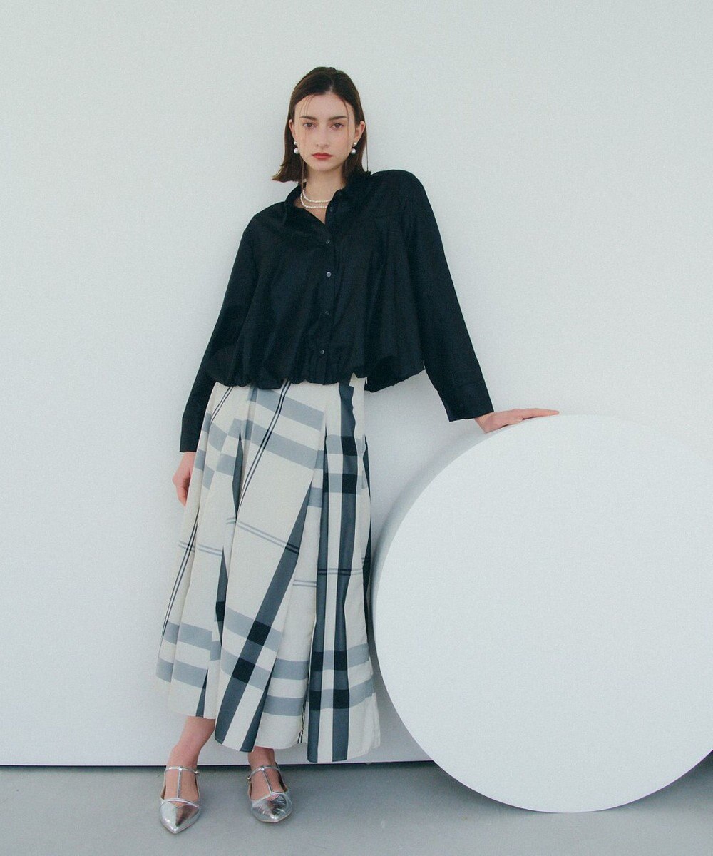 YECCA VECCA 撥水メモリーフレアスカート 