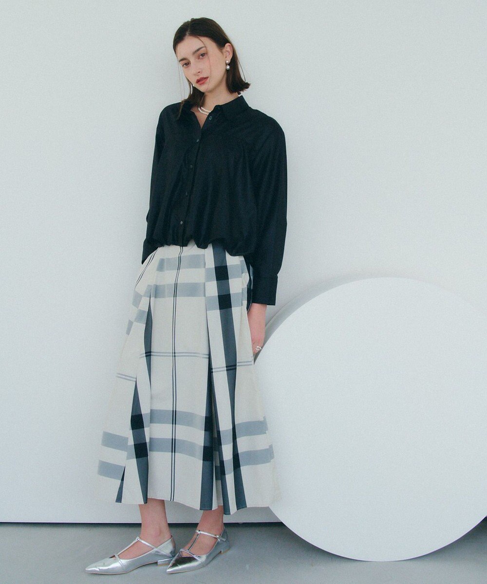 YECCA VECCA 撥水メモリーフレアスカート 