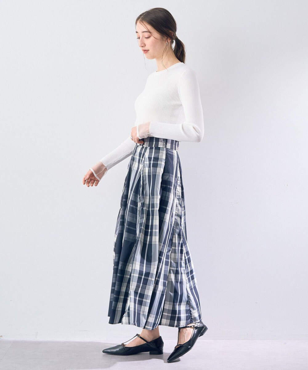 YECCA VECCA 撥水メモリーフレアスカート 