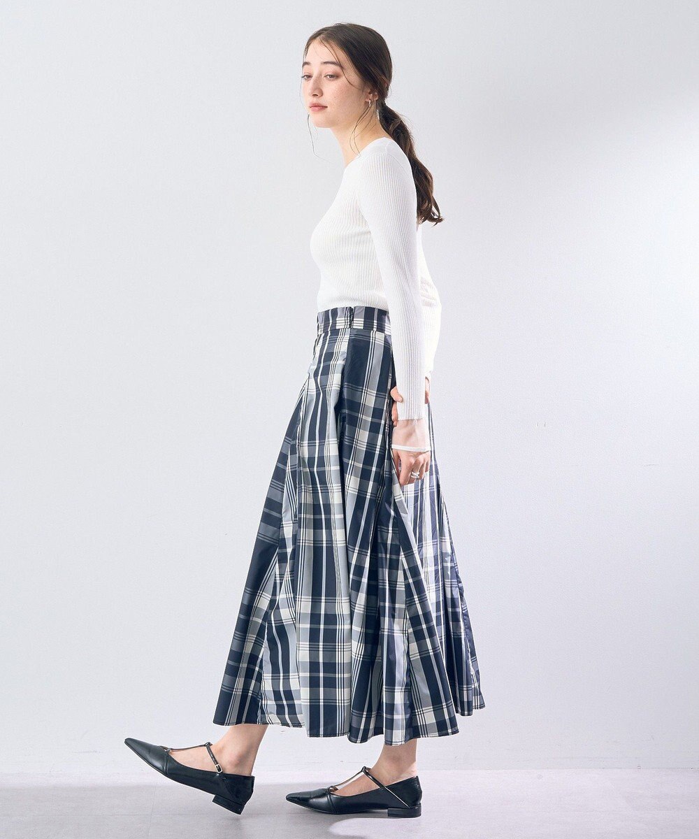 YECCA VECCA 撥水メモリーフレアスカート 