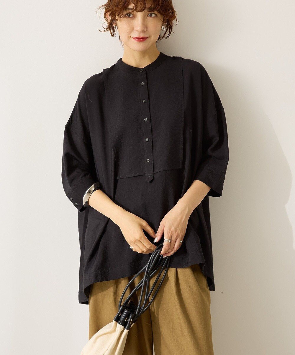 AMERICAN HOLIC 【WEB限定】接触冷感バンドカラーシャツチュニック 