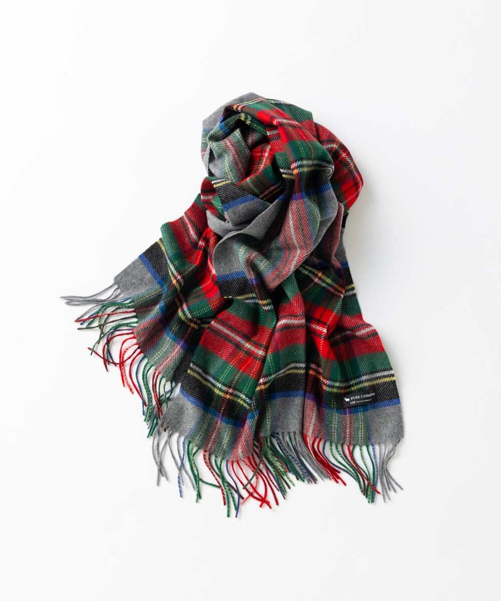 23区 カシミヤ チェック ストール 