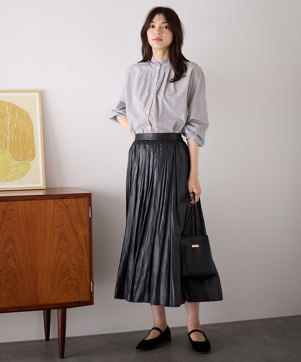 ANY スタンドネックブラウス 