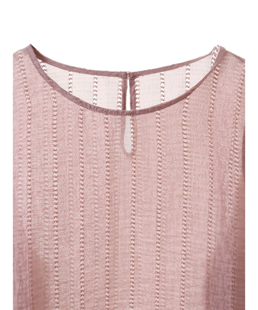 earth music&ecology キャンディースリーブシアーブラウス 