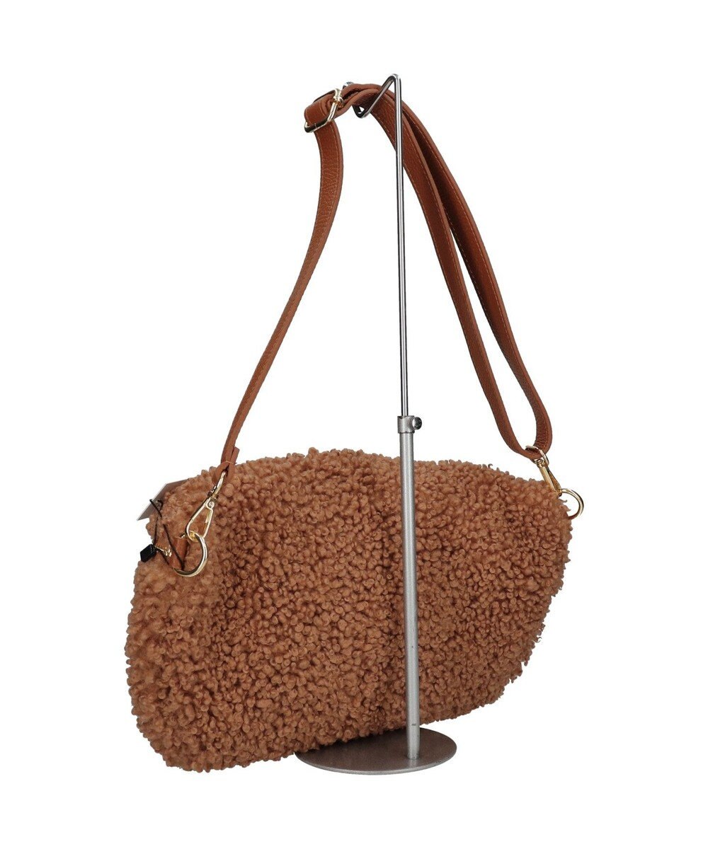 INTER-CHAUSSURES 【ANDREA CARDONE】レザーストラップボアショルダーバッグ 