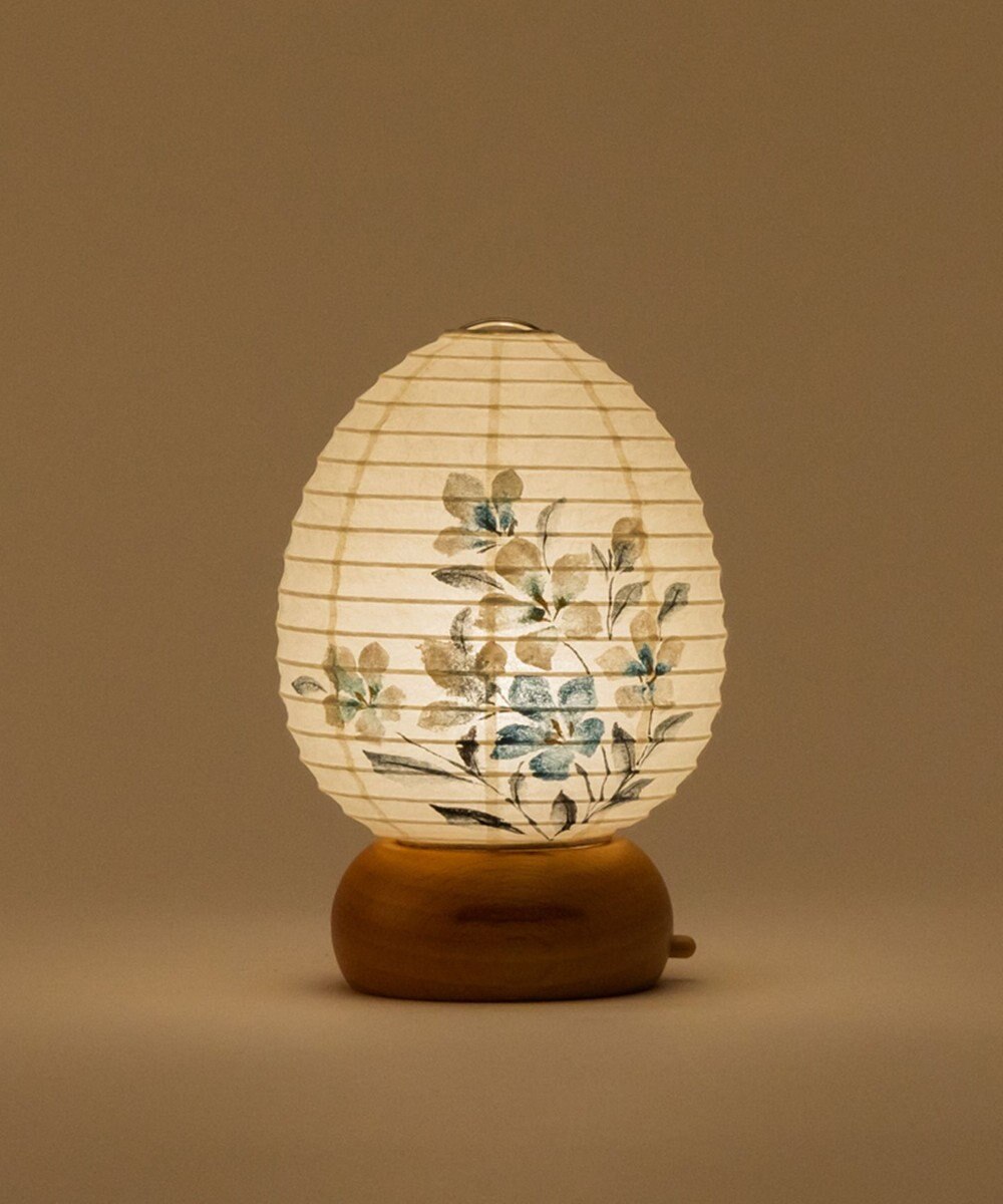 ちょうちん堂 【あかり道】〈手書絵付〉薄藍桔梗 ちょうちん ライト 