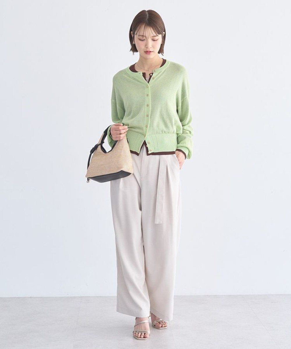 earth music&ecology 【セットアップ対応】アソートツータックベルトパンツ 