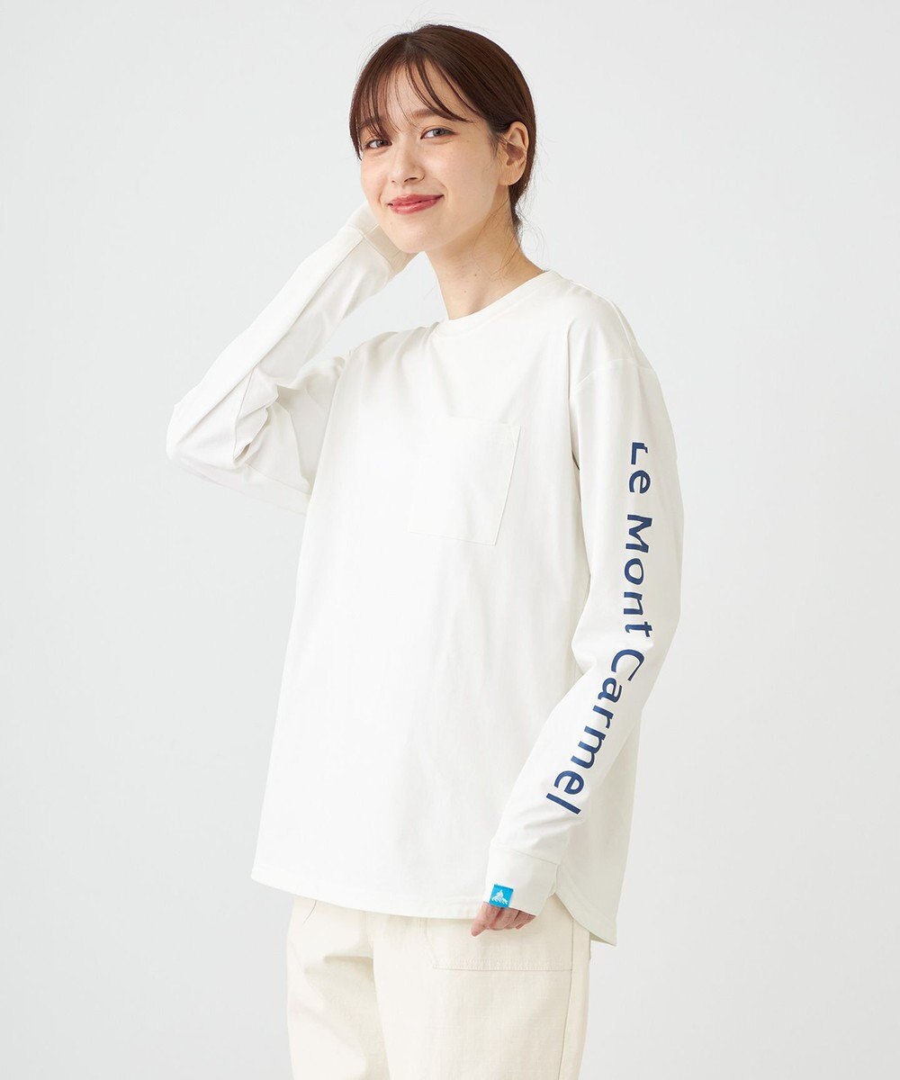 SHARE PARK LADIES 【UNISEX】吸水速乾 ショルダーロゴロングスリーブTシャツ（S・Mサイズ） 