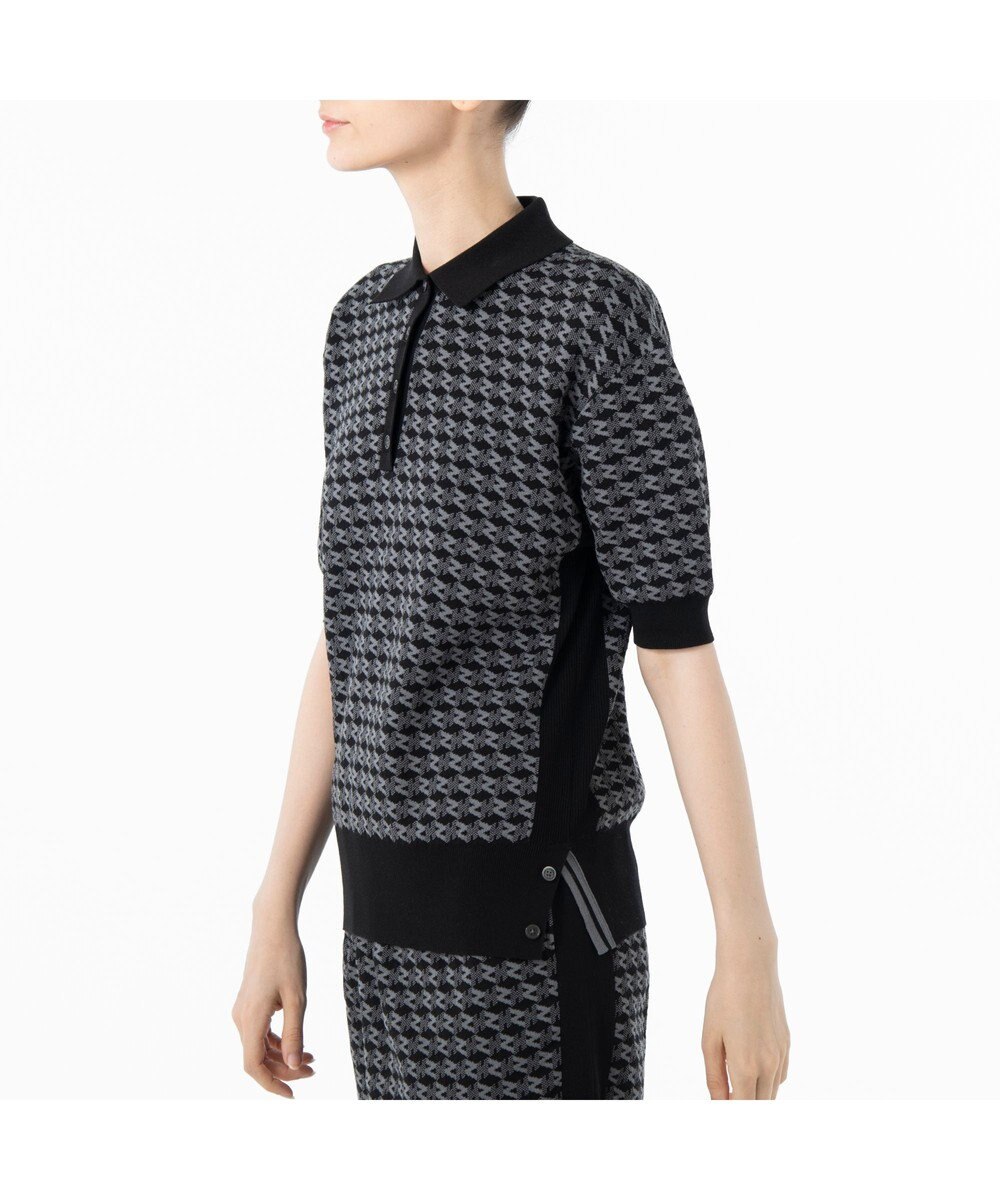 ZERO HALLIBURTON 【セットアップ可能】 モノグラム柄 ニットポロシャツ ZHG-W5A4d 85139 