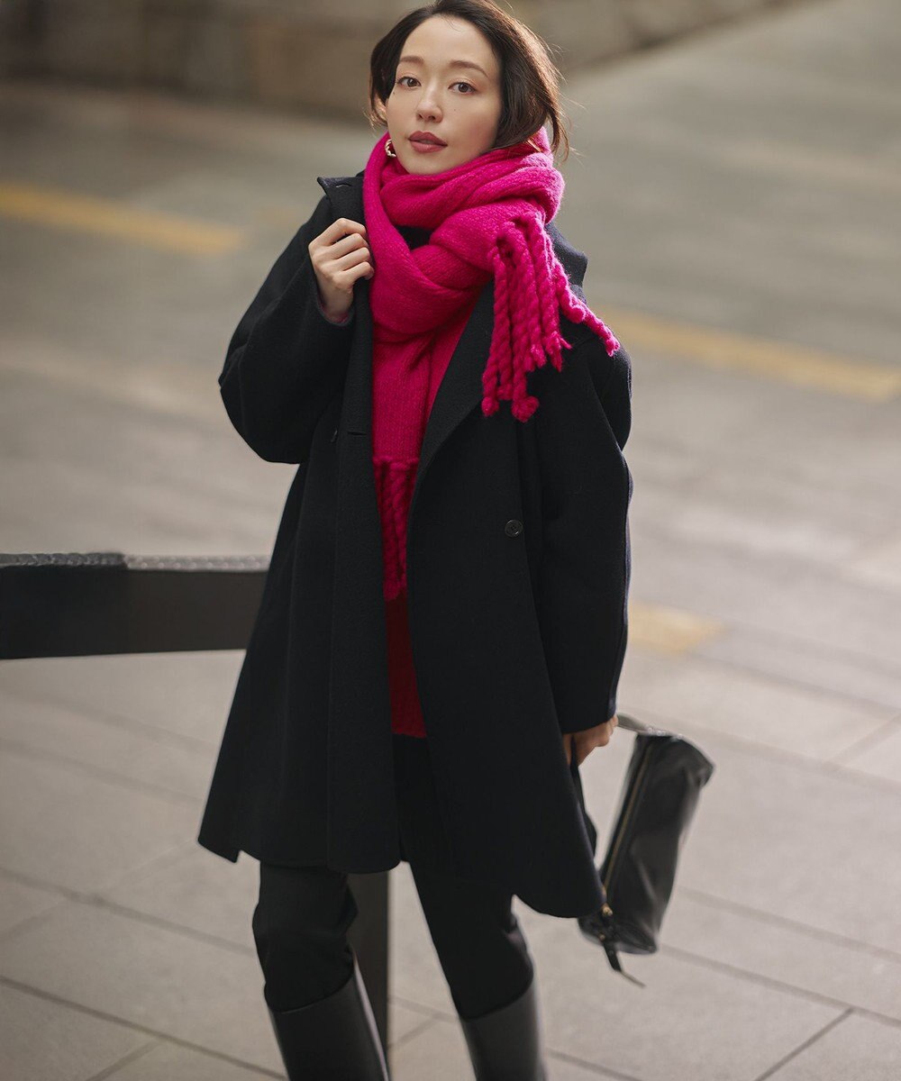 23区 S 【見上愛さん着用/STORY・VERY掲載】ブラッシュドエアーウール ファンシーニット 