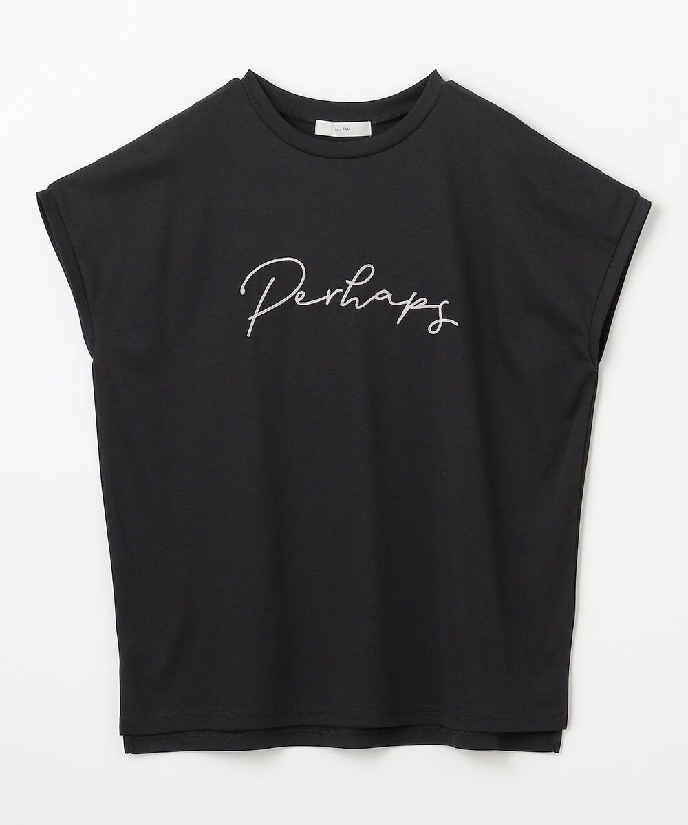 ANY 【汗ジミ防止加工】シルケットスムースフレンチスリーブ刺繍ロゴTシャツ 