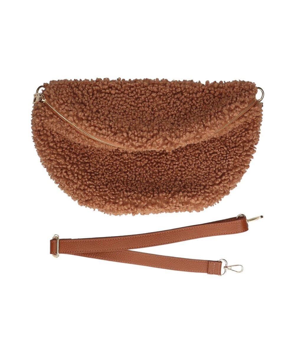 INTER-CHAUSSURES 【ANDREA CARDONE】レザーストラップボアショルダーバッグ 