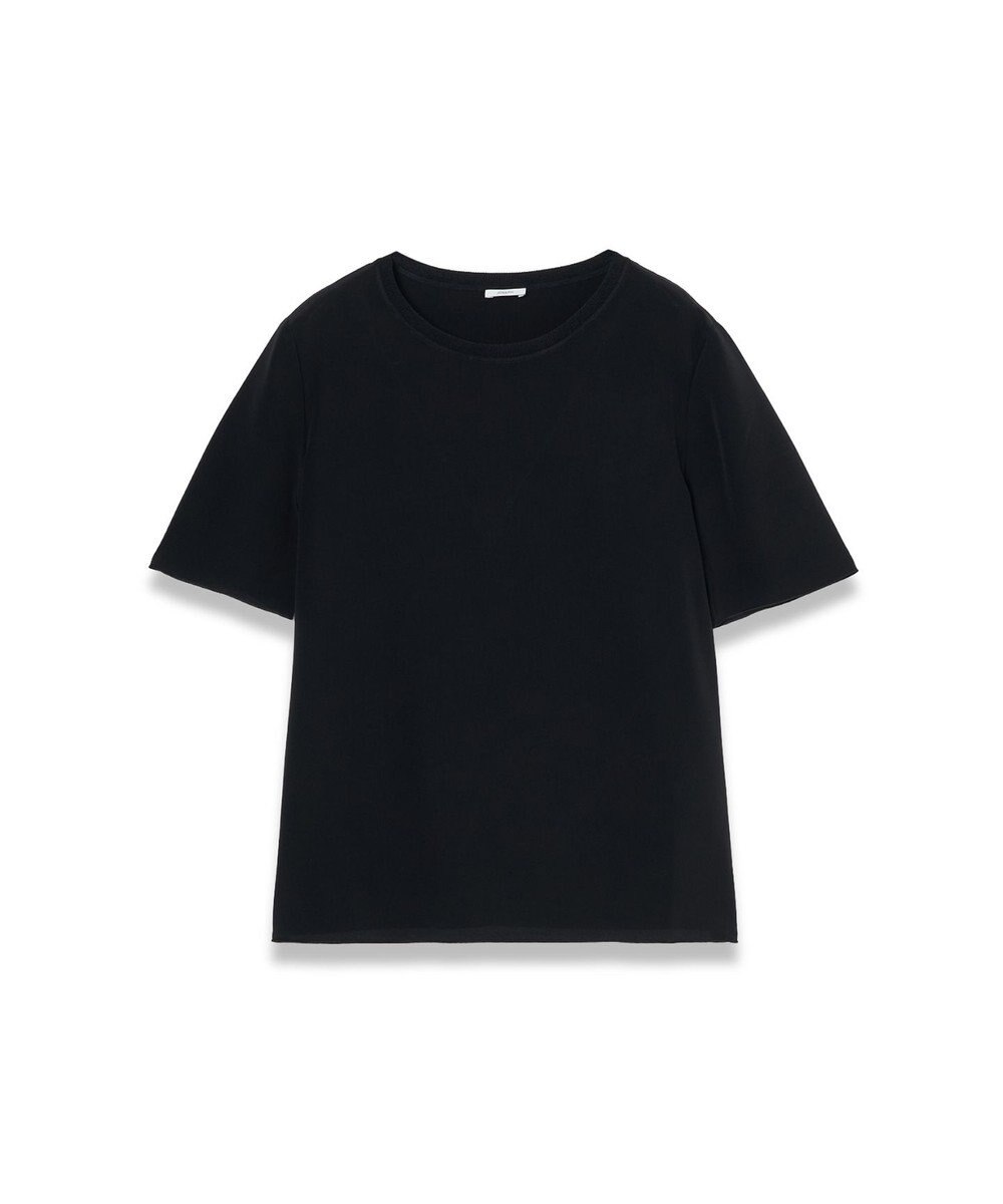 JOSEPH 【FOUNDATIONS】クレープ ド ソワ　シルクTシャツ NEW RUBIN 