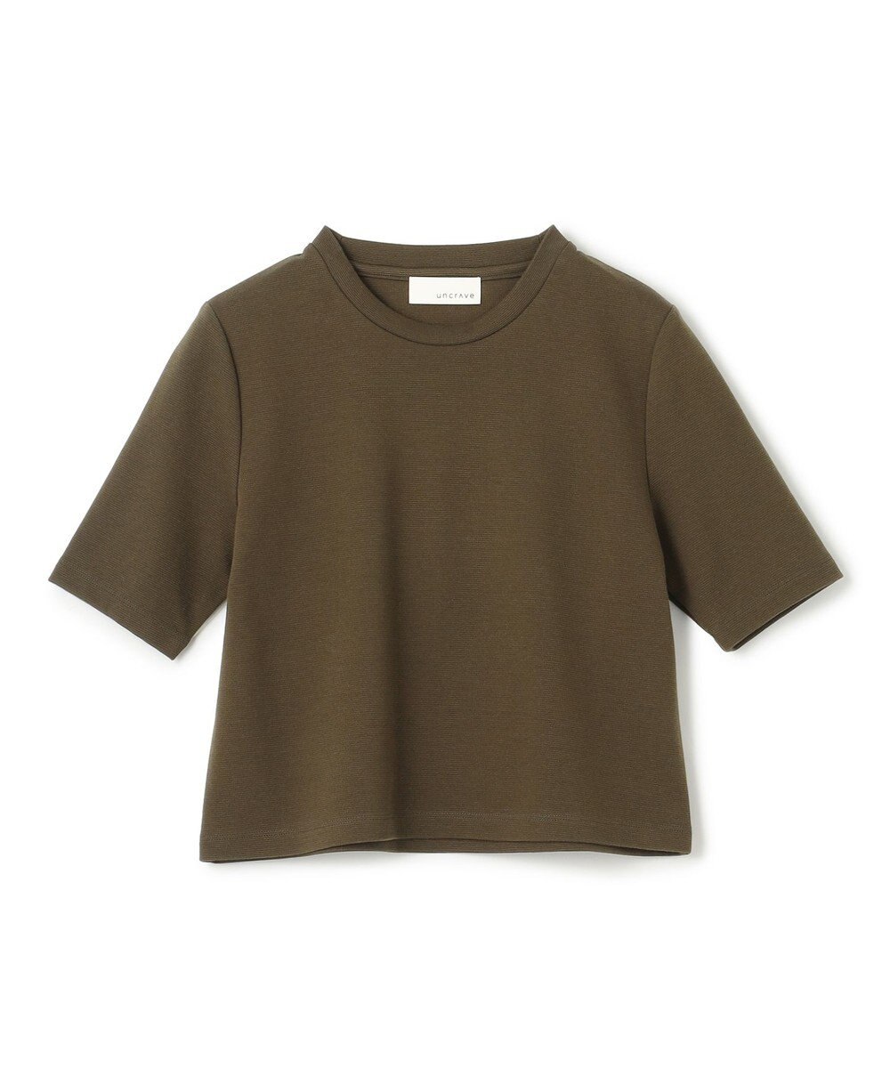 uncrave コットンミラノ ショート丈 Tシャツ（uncrave WHITE） 