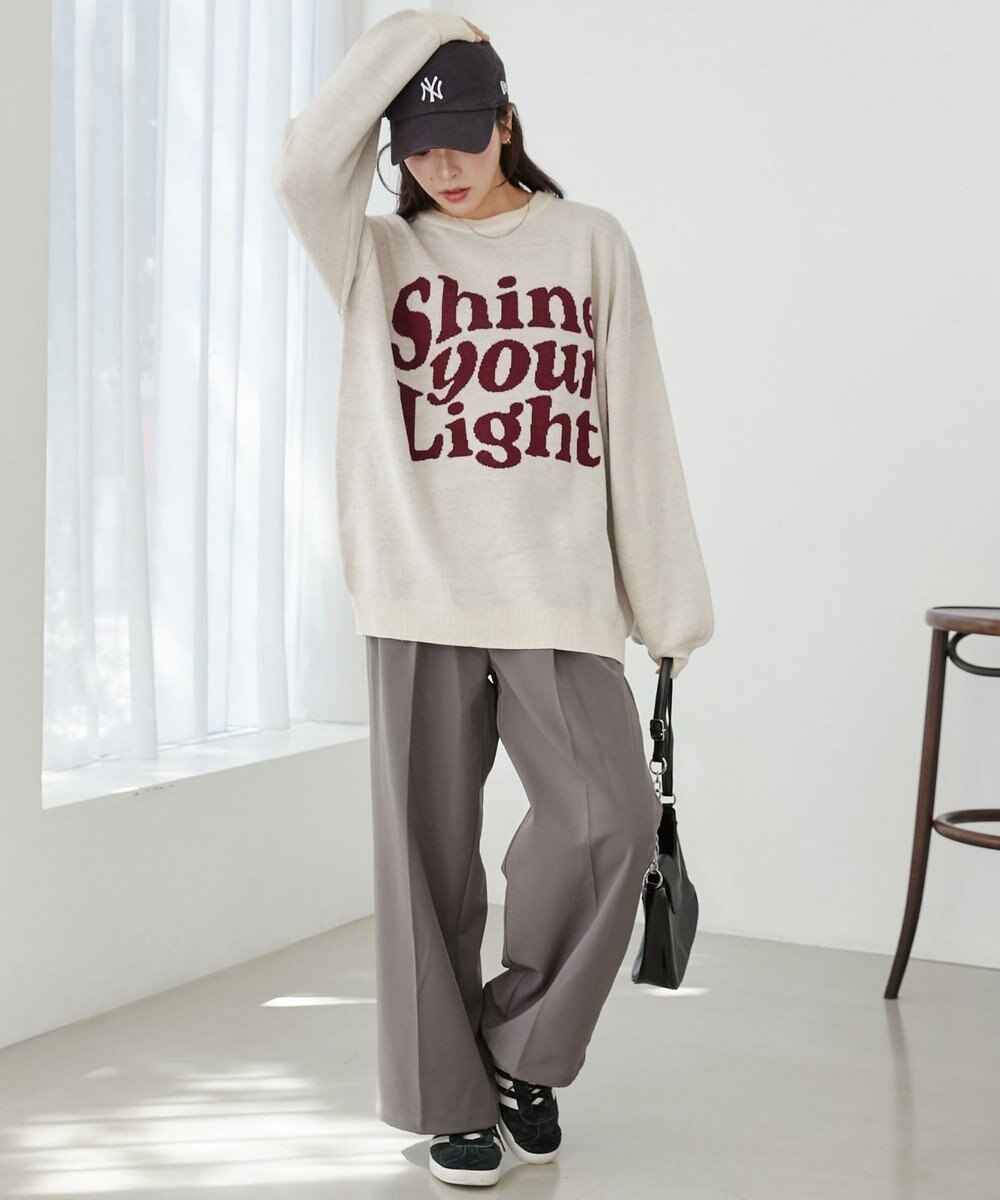 WEGO グラフィックニットBIGプルオーバー 