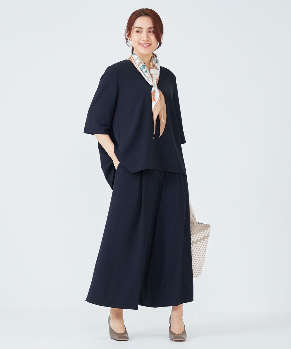 23区 L 【Lサイズ限定】ハイストレッチツイル ブラウス 