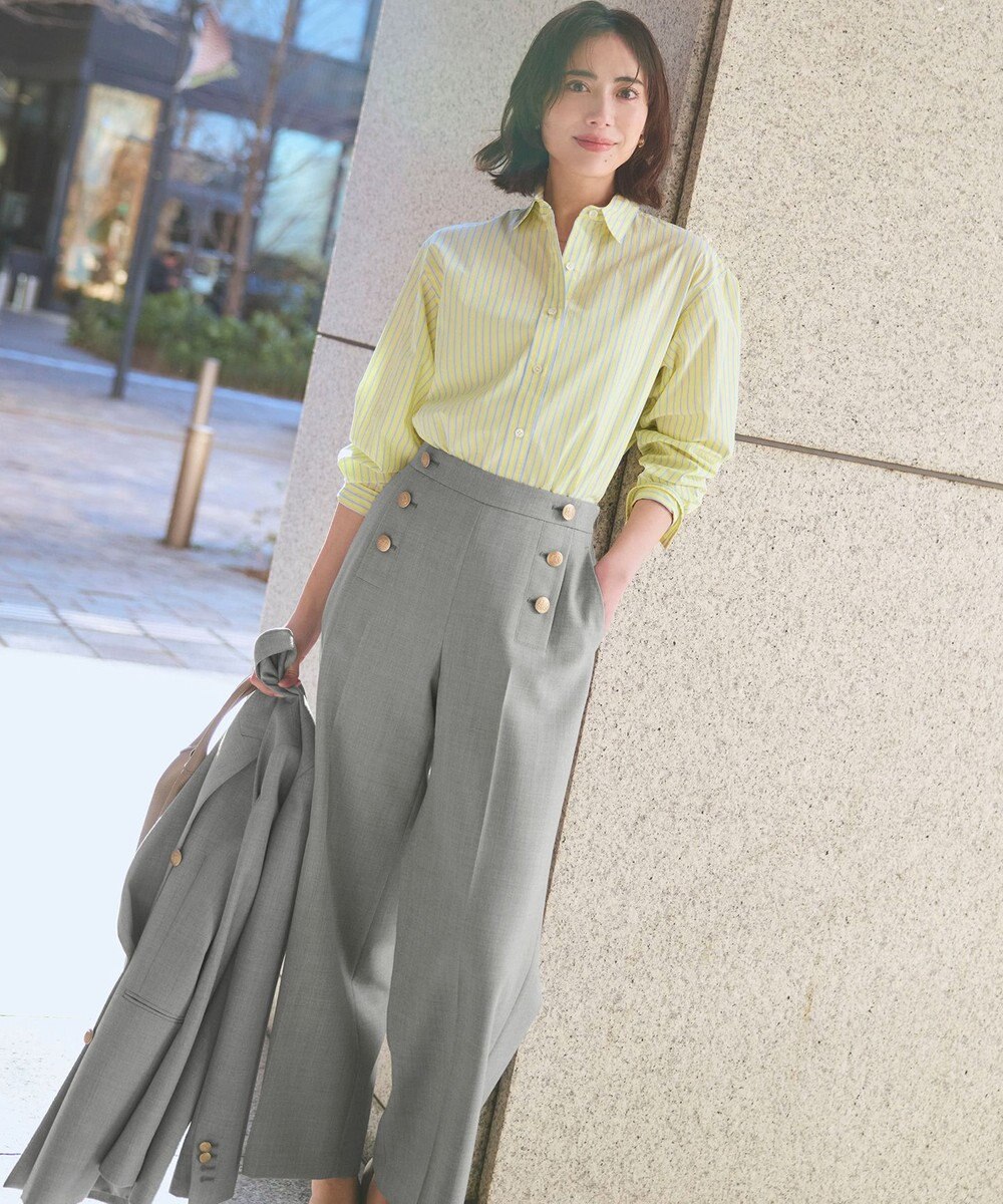 23区 【VERY・Oggi掲載】TWギャバジン ワイドパンツ 