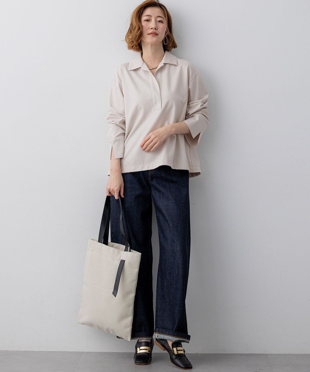 23区 【先行予約】コンパクトツイル スキッパー カットソー 