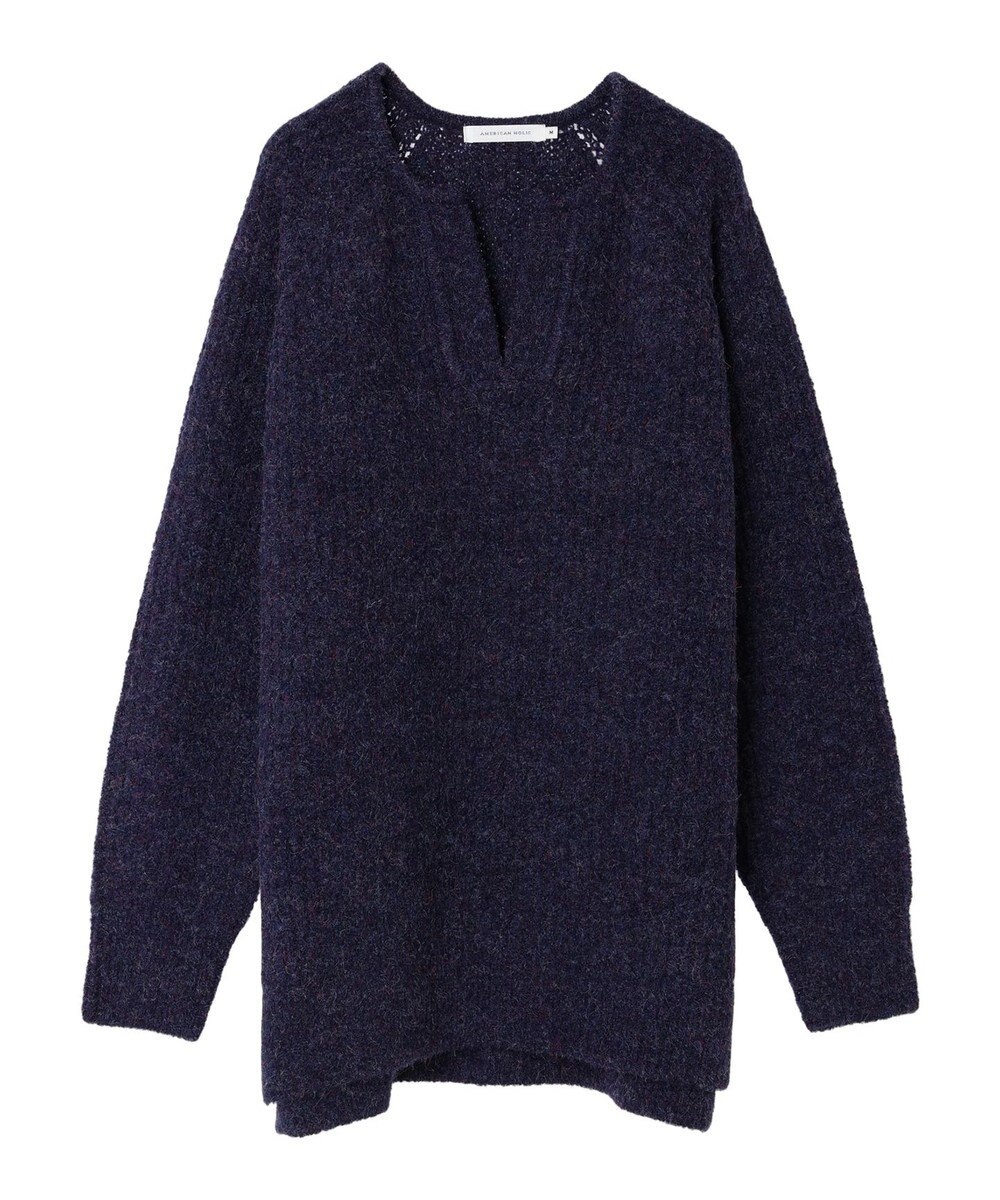 AMERICAN HOLIC ミックスヤーンカフタンニットプルオーバー 
