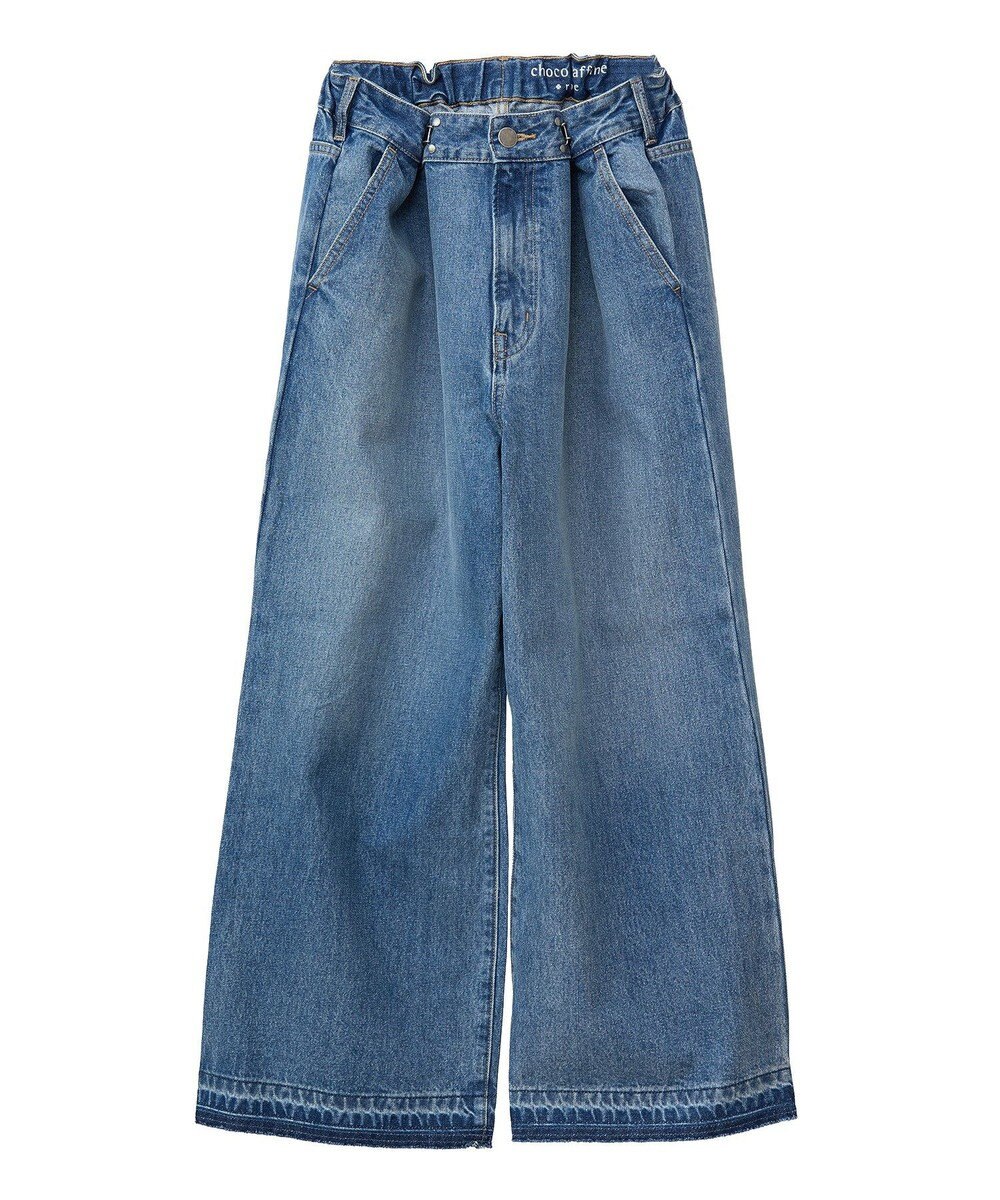 Green Parks タックワイドデニムパンツ 